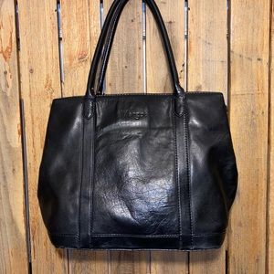 Margot Black Leather Tote Bag